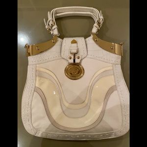VERSACE white shoulder bag